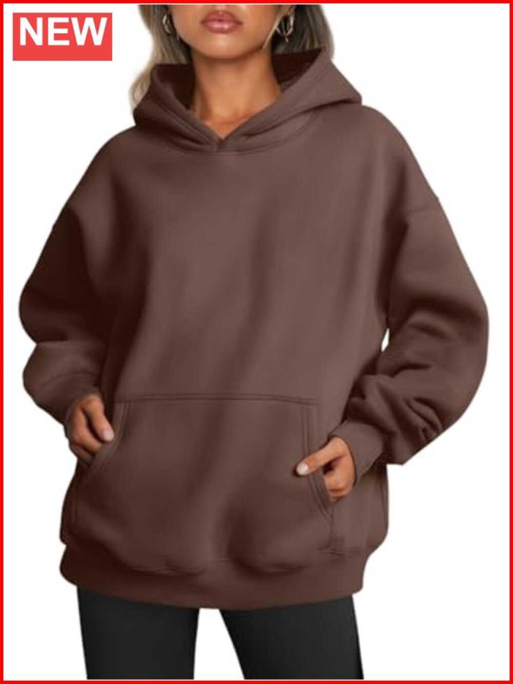 Trendy Queen Oversized Fleece Pullover Hoodie Womens Sweatshirt Heavyweight